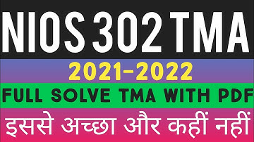 Nios English Tma 302 For 12th 2021-2022 Solve With PDF