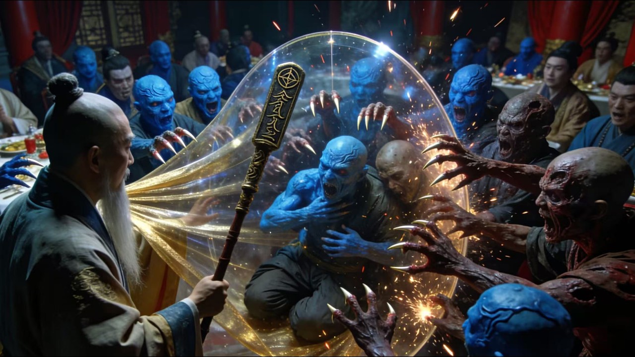 The guests transformed into bloodthirsty madmen, and the mysterious Taoist priest drew talismans