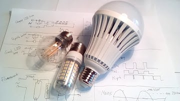 LED lamp flicker test + typical circuit diagrams