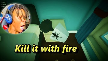 if you have ARACHNOPHOBIA DONT WATCH [ kill it with fire game ]