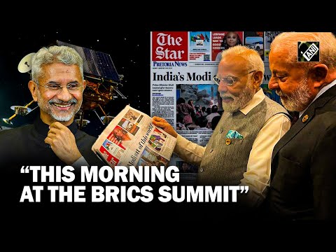 BRICS: EAM Jaishankar shares candid moment of PM Modi, Prez Lula reading headline on Chandrayaan-3