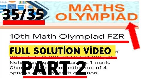 pseb class 10th (math Olympiad test part 2) full solution video / pseb news today /pseb school news
