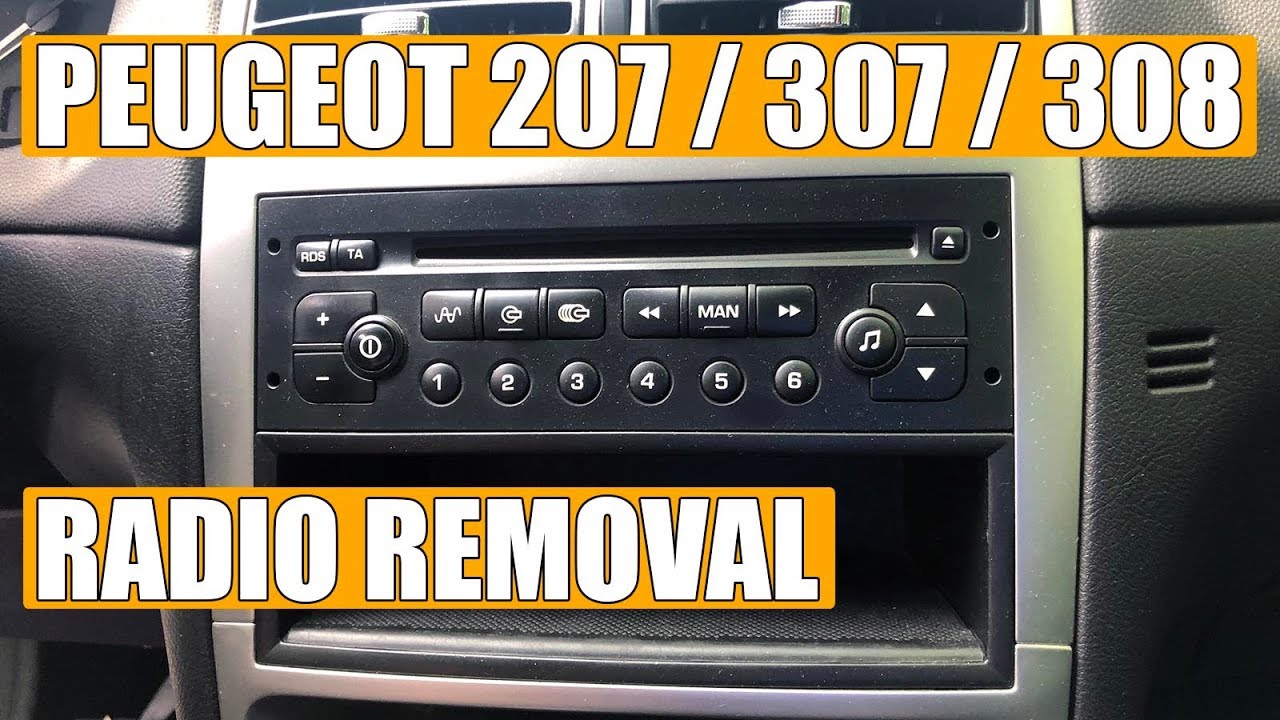overtro Let Insister How to remove / replace a car stereo from Peugeot 207, 307 & 308 in just 3  steps - YouTube