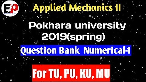 Applied mechanics II  Frequently asked numerical  Po.U 2019 spring... #tu #pu #pou #ku #mu