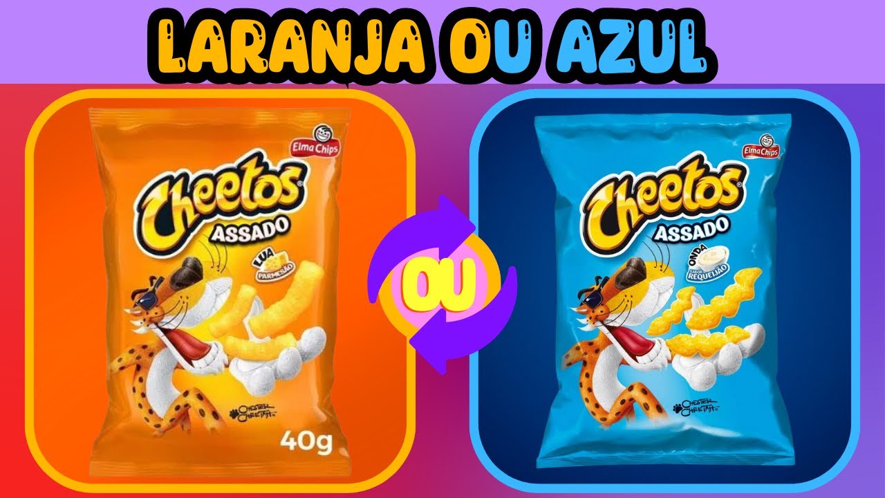 O que você prefere? Cheetos parmesão ou Cheetos requeijão? Versão