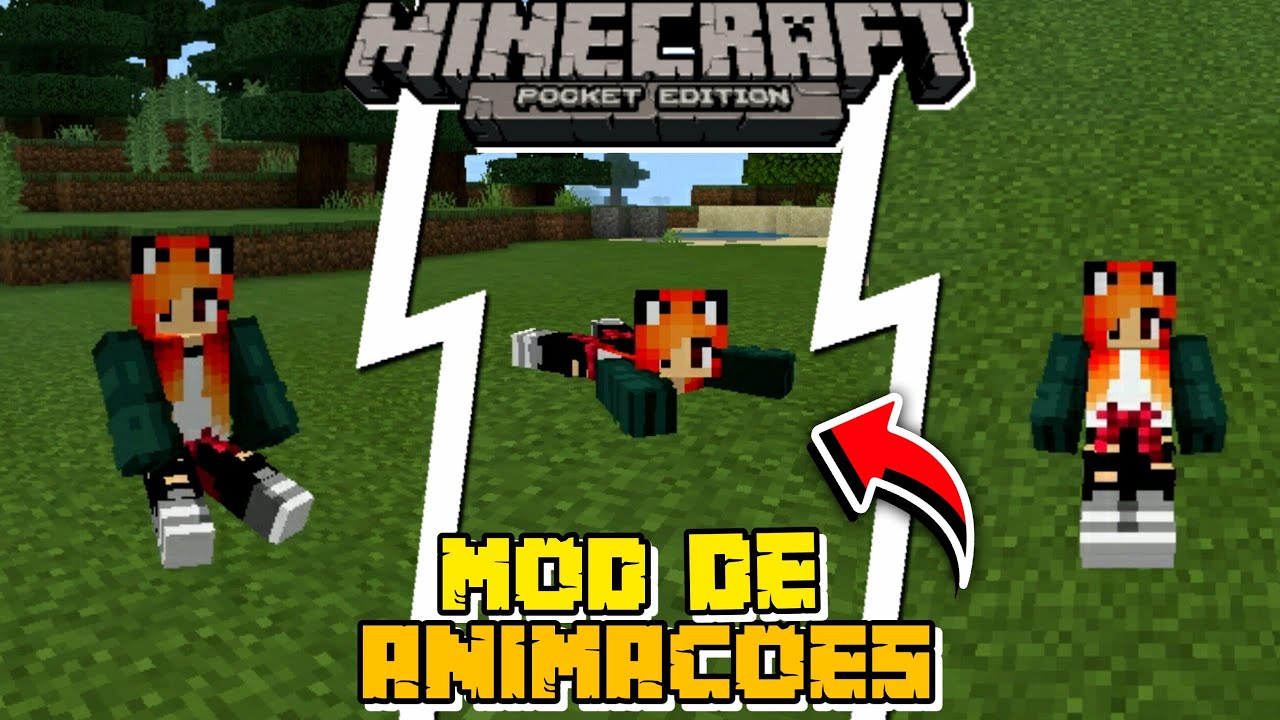🦊COMO TER MOD DE ANIMAÇÕES PARA O MINECRAFT PE!🦊 - YouTube