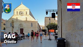 Pag, Croatia. A walk in the Old Town. 4K