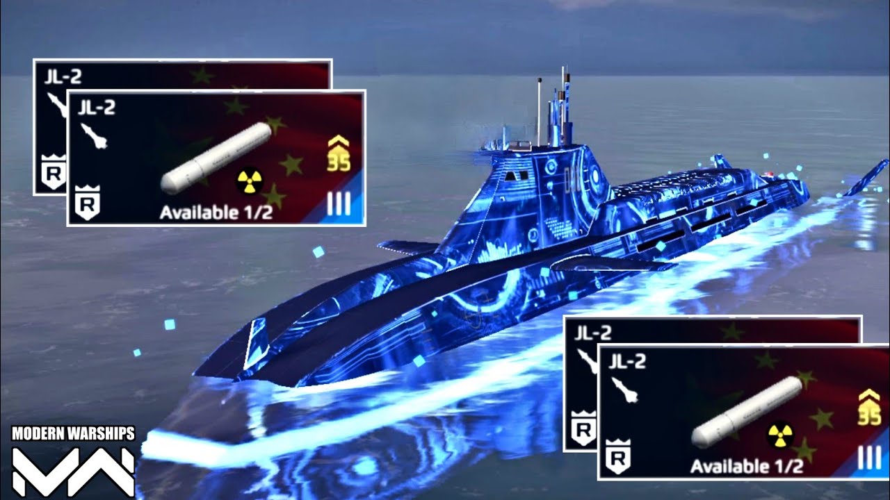 CN Type 096 With JL-2 Nuclear Missile Gameplay Modern Warship 