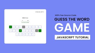 Guess The Word Game | Javascript Project With Source Code screenshot 5
