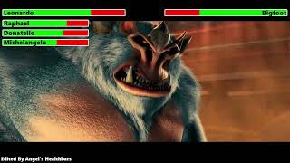 TMNT (2007) Construction Site Battle with healthbars