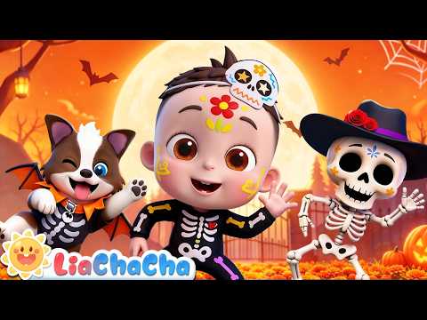 The Skeletons' Halloween Party! 💀🎉 | Chumbala Cachumbala | Halloween Songs for Kids | LiaChaCha