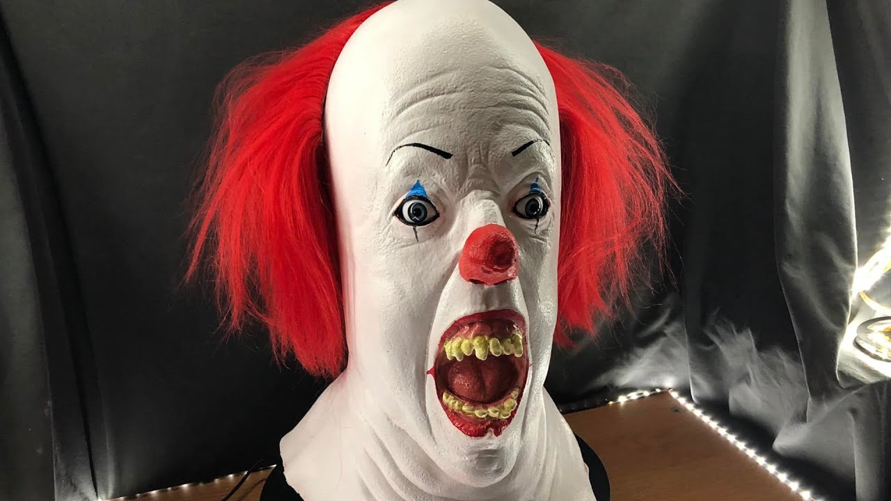 Pennywise The Clown Blank Bust Mask Painted and Wigged by Me.