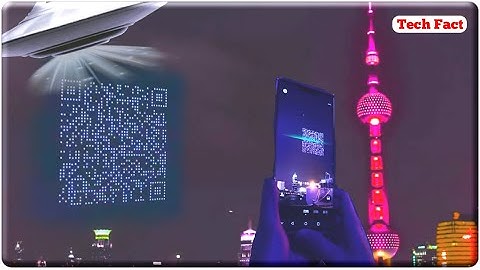 Scannable QR code appears in sky above China’s Shanghai | A huge QR code flies in the sky #shorts