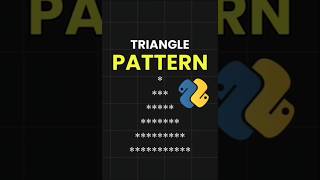 Learn how to print TRIANGLE PATTERN in python programming language #shorts