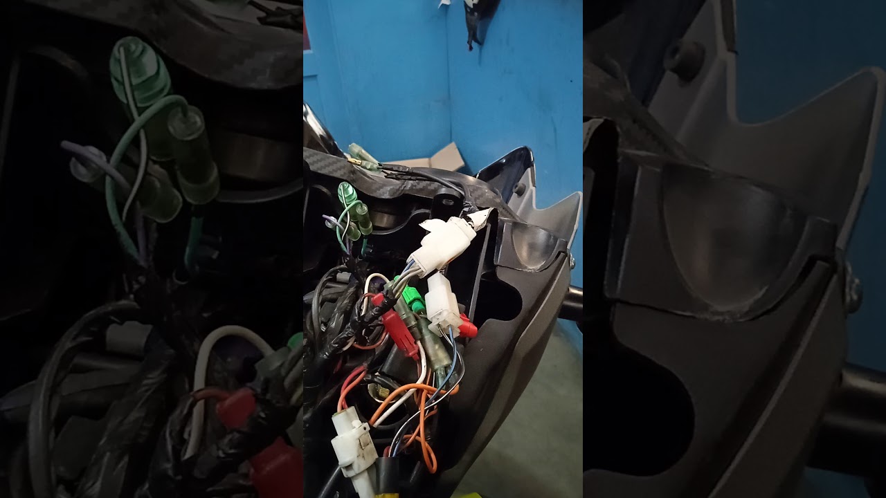 Modification of Headlight and parking light of Apache 160 2v .