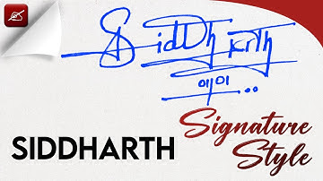 ✔️ Siddharth Name Signature Style Request Done