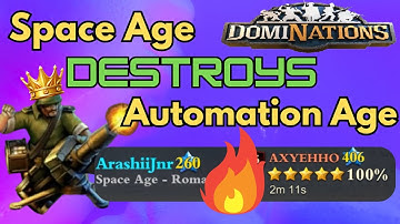 Space Age vs 400+ Automation Age - Mortars, Artillery & APC DESTROY! - DomiNations