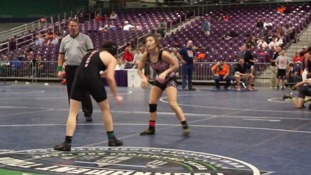 01-20-14 Autumn Potkay 120lb Renegade Open State Championships Video #1