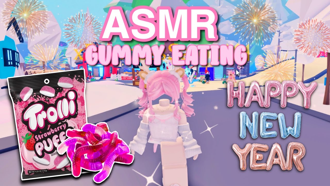 ⭐️ ASMR Adopt me gameplay & *tingly* GUMMY EATING💕