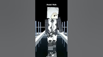 Model Walk | Free Prisma 3D Minecraft Animation Template For Female Created By @larsytem (ILY) 🖤🤍