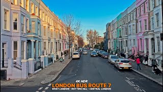 London Bus Ride: East Acton to Central London aboard Bus 7 | Upper Deck POV Experience in 4K HDR