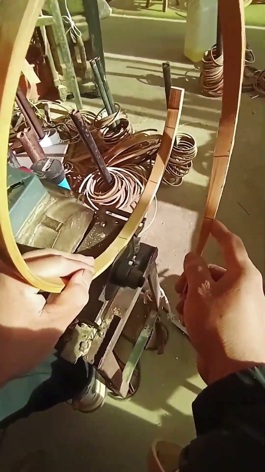Bamboo ring cutting interface process