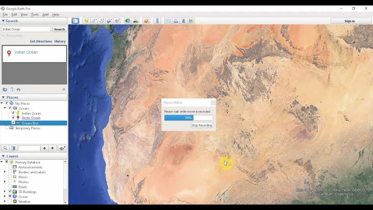 how to save google earth tour as video file