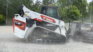 Bobcat T86 CTL with grader attachment