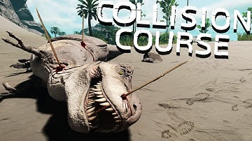 Collision Course - SPEAR HUNTING DINOSAURS!! (Prehistoric Survival)