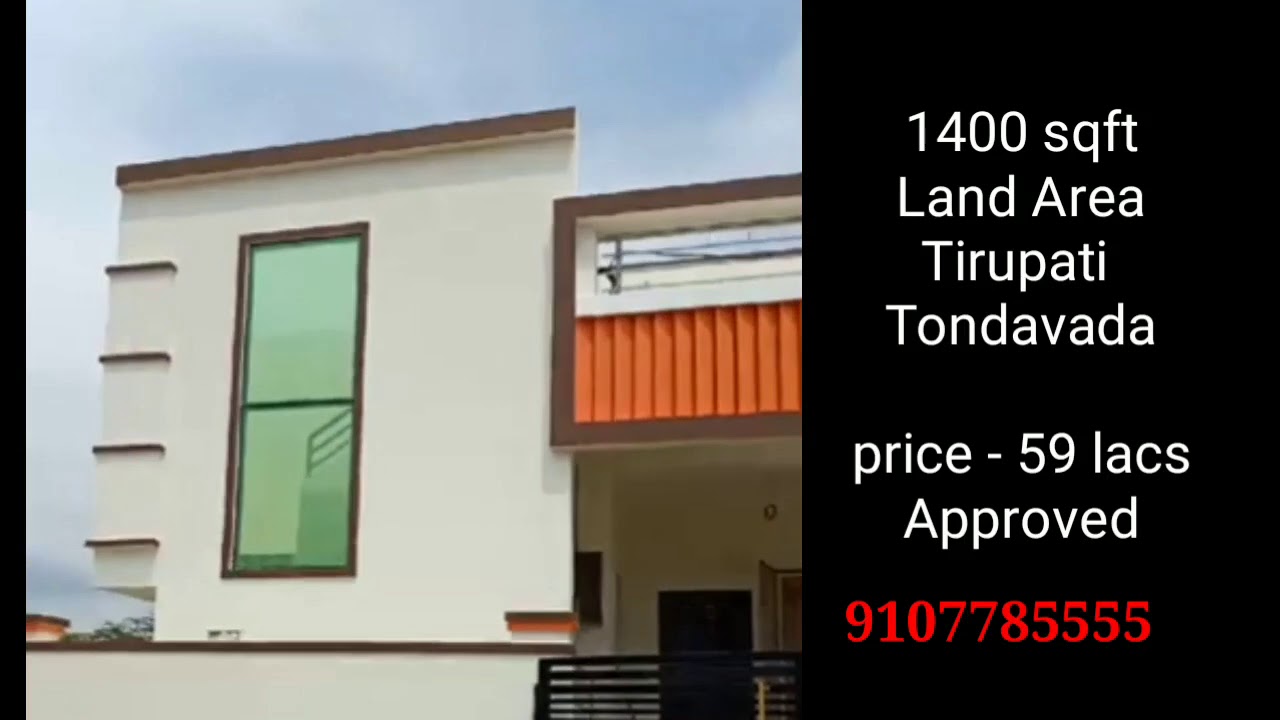 New individual house for sale in Tirupati ,Tondavada 58lacs