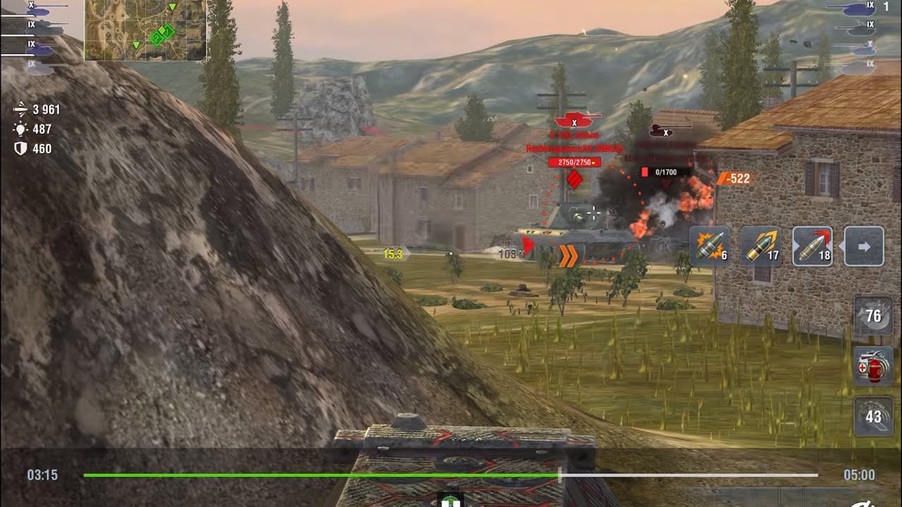 Е-100 WBlitz 6800 урона на фугаснице!