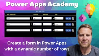 Power Apps: Tutorial to create a form with a dynamic number of rows and save all rows to SharePoint