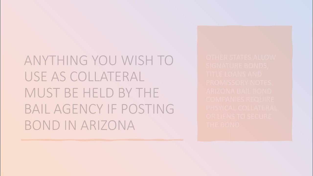HOW DO BAIL BONDS WORK IN ARIZONA YouTube