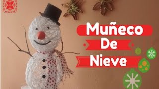 Muñeco de Nieve con estambre DIY