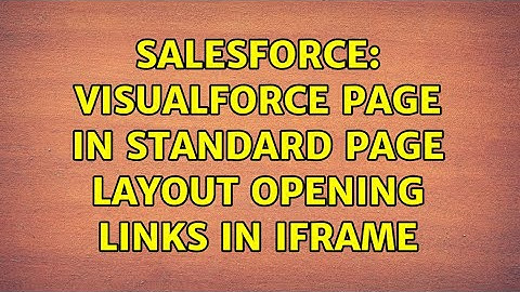 Salesforce: Visualforce page in Standard Page Layout Opening Links in Iframe