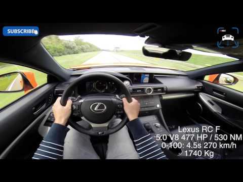 Lexus GS F vs RC F vs IS F | FAST! Acceleration POV Test Drive & Sound