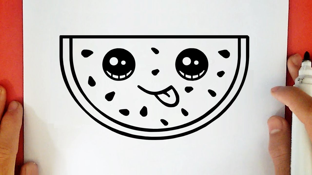 How To Draw A Cute Watermelon Youtube