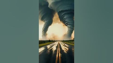 Two strong tornado Ai animation video #tornado #viral #naturaldisaster #shorts #youtubeshorts