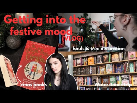 cozy vlog 🎄 | decorating the xmas tree, bookstore trip, clothing haul, new phone + more | bookmas 2
