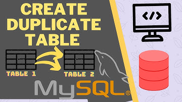 how to create duplicate table in MYSQL