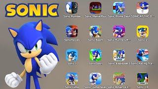 Sonic Rumble 2025,Sonic Mania Plus 2024,Sonic Prime Dash Netflix 2023,Sonic Forces 2017,Sonic Jump screenshot 1