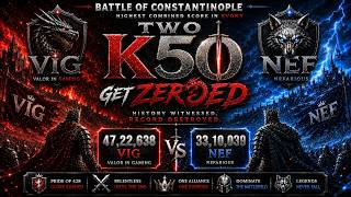 BOTH K50 GET ZEROED! 😱 Highest Combined Score Ever in Evony | ViG vs NEF | BoC 🏆