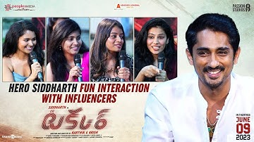 Hero Siddharth Interaction With Influencers | Takkar | Divyansha | Karthik G | Abhishek Agarwal Arts