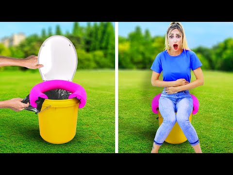 HOW TO MAKE A TOILET FOR EMERGENCY SITUATIONS | CRAZY PARENTING HACKS EVERYONE NEEDS TO TRY!