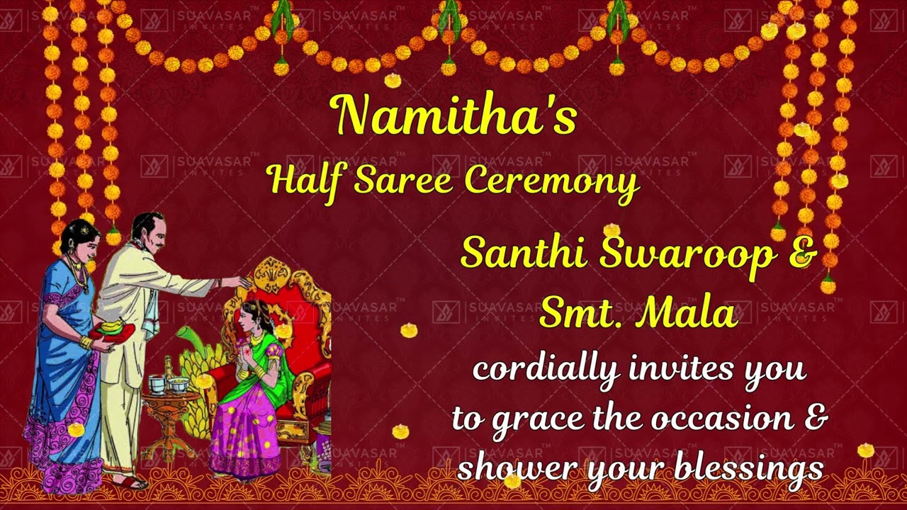 Half Saree Invitation, Mehndi Invitation, Haldi, Henna Invite, Bridal  Shower, Sangeet, Half Saree Ceremony, Invite 5x7-custom Digital File - Etsy