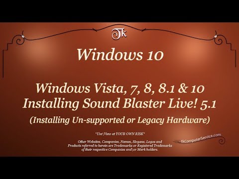Windows: 7–10 Установка Sound Blaster Live или Как установить неподдерживаемое оборудование