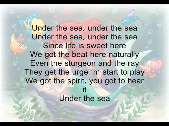 Under The Sea The Little Mermaid Lyrics Youtube