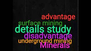 Differences between Surface mining and Underground Mining|| General Knowledge