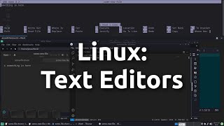 Linux: text editors