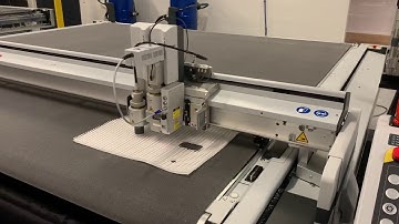 Test cutting 10 mm mesh textile with PRT